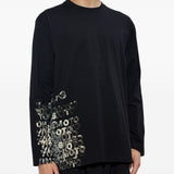 T-shirt a maniche lunghe con logo in nero Y-3 - uomo 