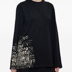 T-shirt a maniche lunghe con logo in nero Y-3 - uomo 