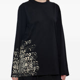 T-shirt a maniche lunghe con logo in nero Y-3 - uomo 