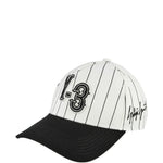 Cappellino con logo e toppa a righe in bianco e nero Y-3 - uomo 