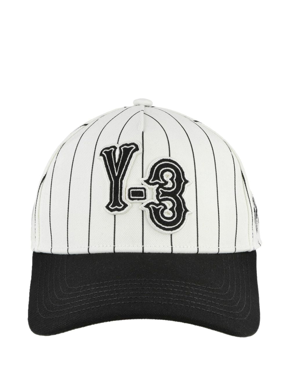 Cappellino con logo e toppa a righe in bianco e nero Y-3 - uomo 