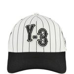 Cappellino con logo e toppa a righe in bianco e nero Y-3 - uomo 