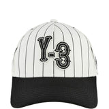 Cappellino con logo e toppa a righe in bianco e nero Y-3 - uomo 