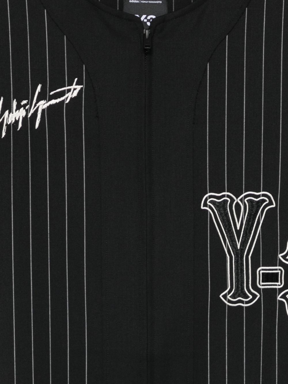 Camicia a righe con zip in nero Y-3 - uomo 
