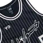 Top smanicato a righe in nero Y-3 - uomo 