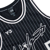 Top smanicato a righe in nero Y-3 - uomo 