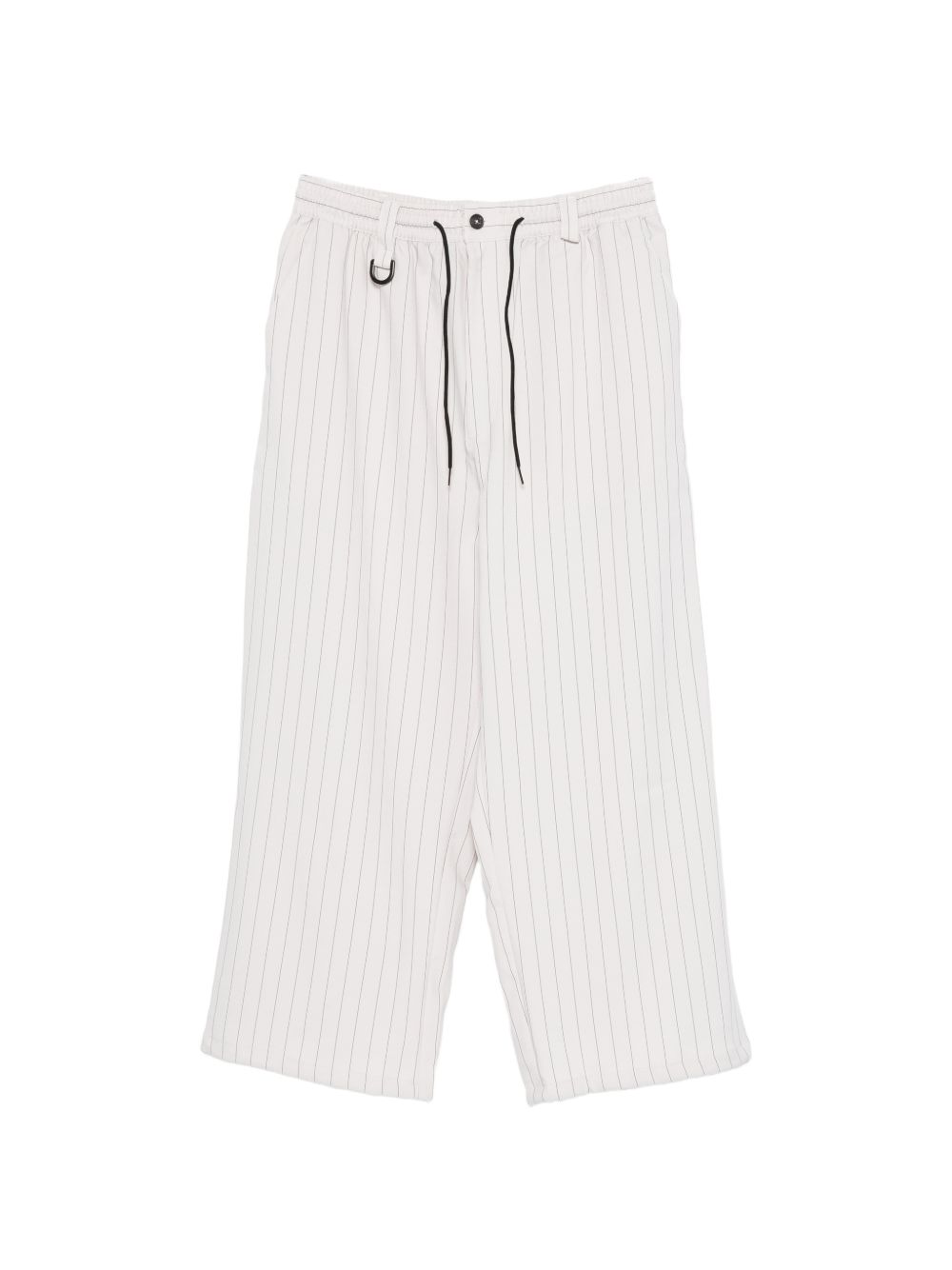 Pantaloni a righe con coulisse in beige Y-3 - uomo 