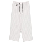 Pantaloni a righe con coulisse in beige Y-3 - uomo 