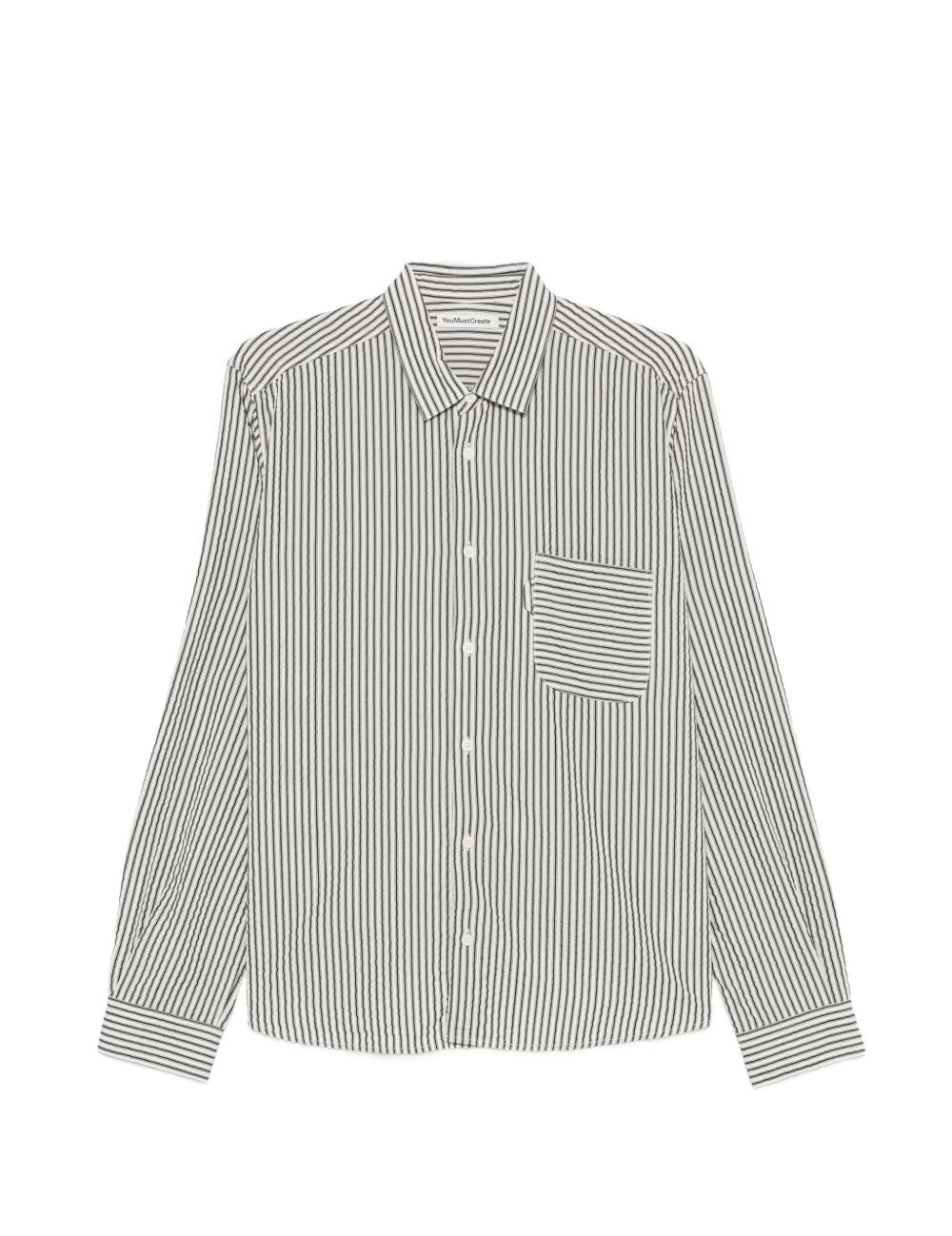 Camicia Curtis a righe in bianco e nero Ymc - uomo 