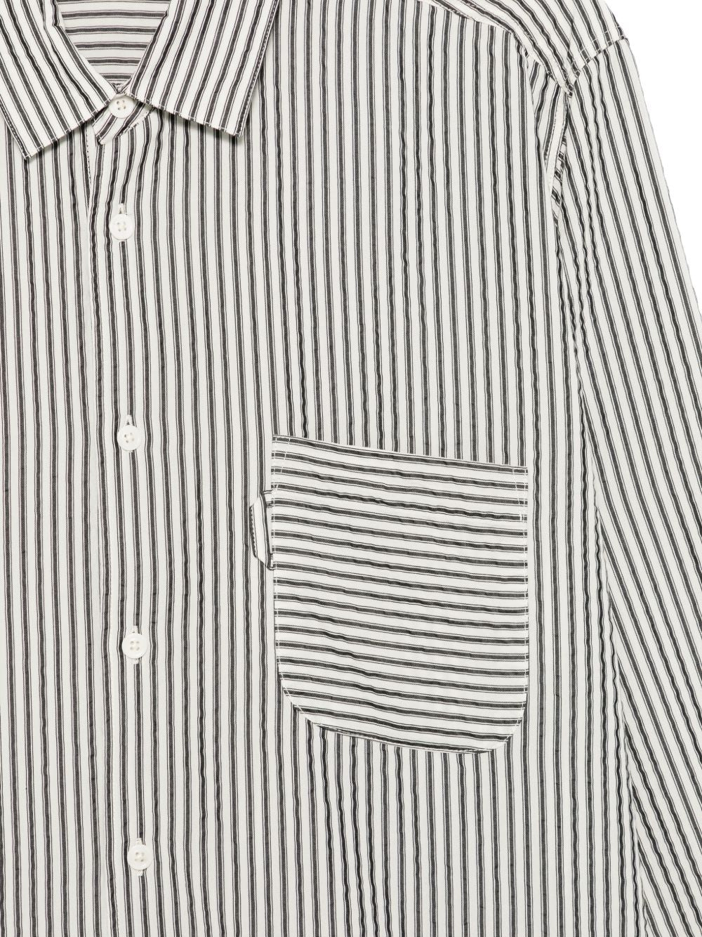 Camicia Curtis a righe in bianco e nero Ymc - uomo 