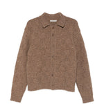 Cardigan a quadretti in maglia in marrone Ymc - uomo 