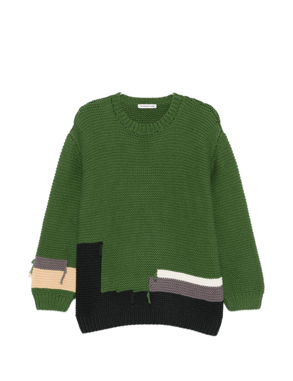 Maglione con dettagli patch in verde Ymc - uomo 