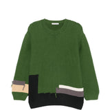 Maglione con dettagli patch in verde Ymc - uomo 