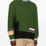 Maglione con dettagli patch in verde Ymc - uomo 