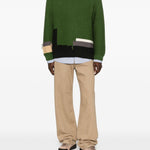 Maglione con dettagli patch in verde Ymc - uomo 