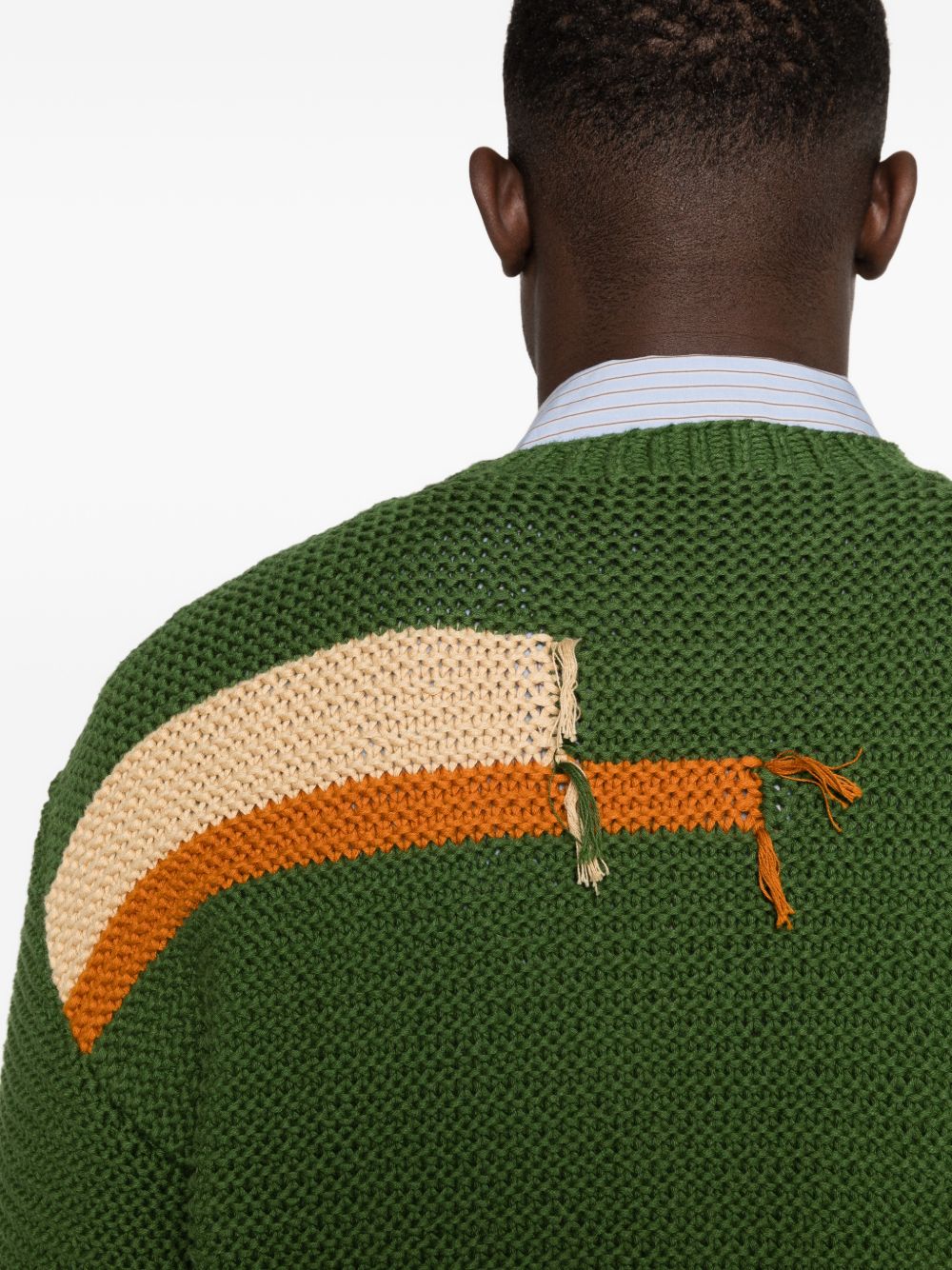 Maglione con dettagli patch in verde Ymc - uomo 