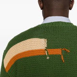 Maglione con dettagli patch in verde Ymc - uomo 