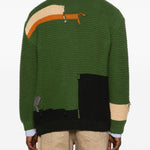 Maglione con dettagli patch in verde Ymc - uomo 