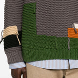 Maglione con dettagli patch in grigio Ymc - uomo 
