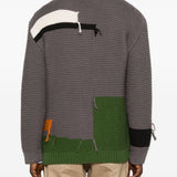 Maglione con dettagli patch in grigio Ymc - uomo 