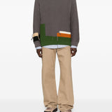 Maglione con dettagli patch in grigio Ymc - uomo 