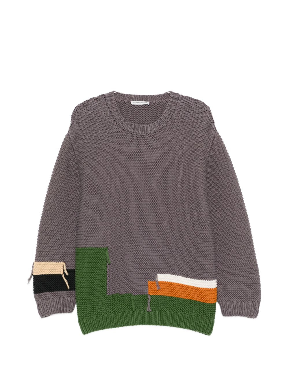 Maglione con dettagli patch in grigio Ymc - uomo 