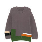 Maglione con dettagli patch in grigio Ymc - uomo 