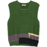 Gilet colour-block con scollo a v in verde Ymc - uomo 