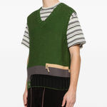 Gilet colour-block con scollo a v in verde Ymc - uomo 