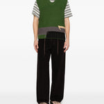 Gilet colour-block con scollo a v in verde Ymc - uomo 