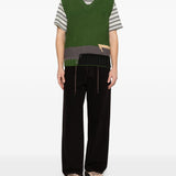 Gilet colour-block con scollo a v in verde Ymc - uomo 