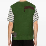 Gilet colour-block con scollo a v in verde Ymc - uomo 
