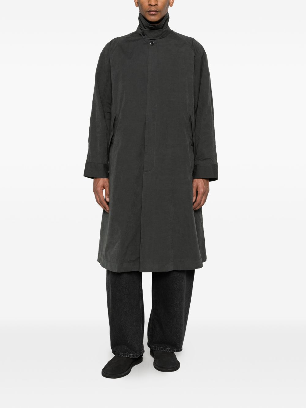 Trench lungo Runner in grigio scuro 