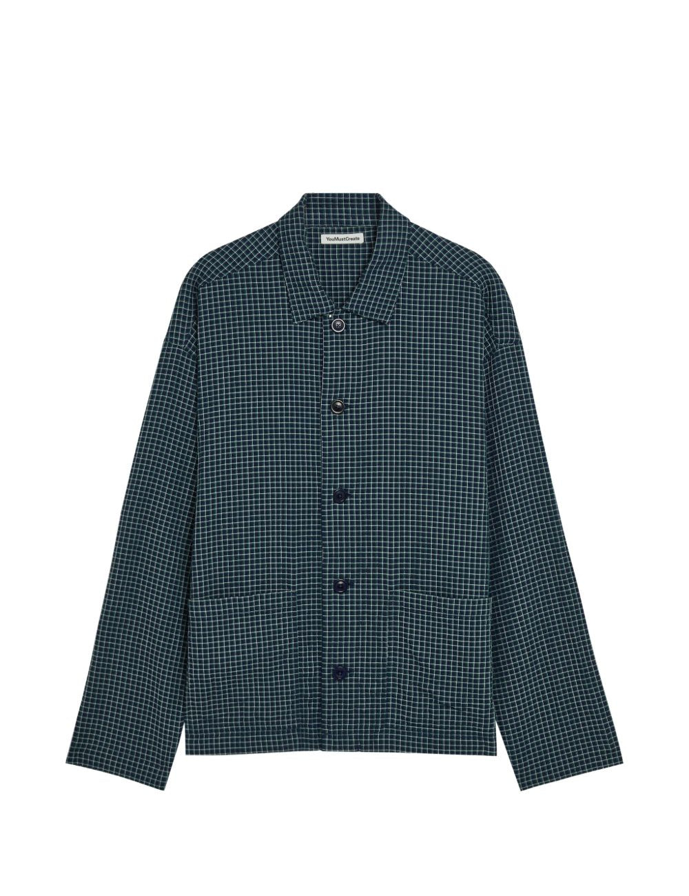 Camicia a quadretti con tasca applicata in blu Ymc - uomo 