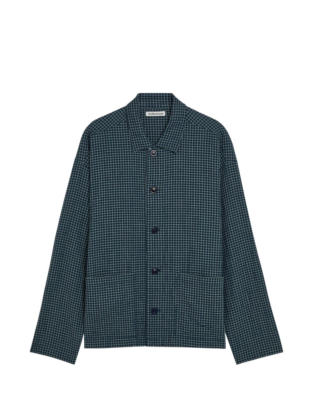 Camicia a quadretti con tasca applicata in blu Ymc - uomo 
