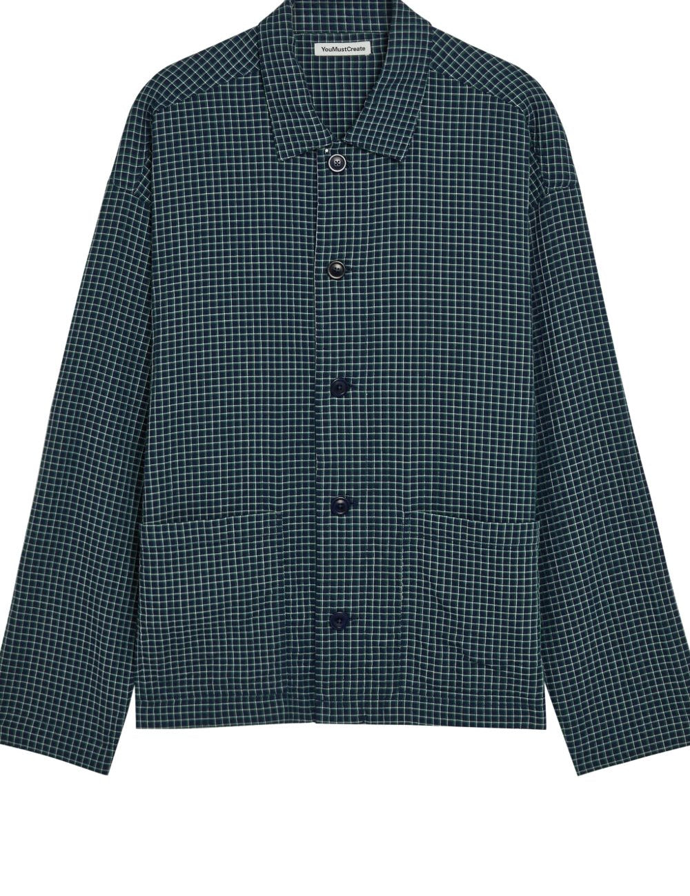 Camicia a quadretti con tasca applicata in blu Ymc - uomo 