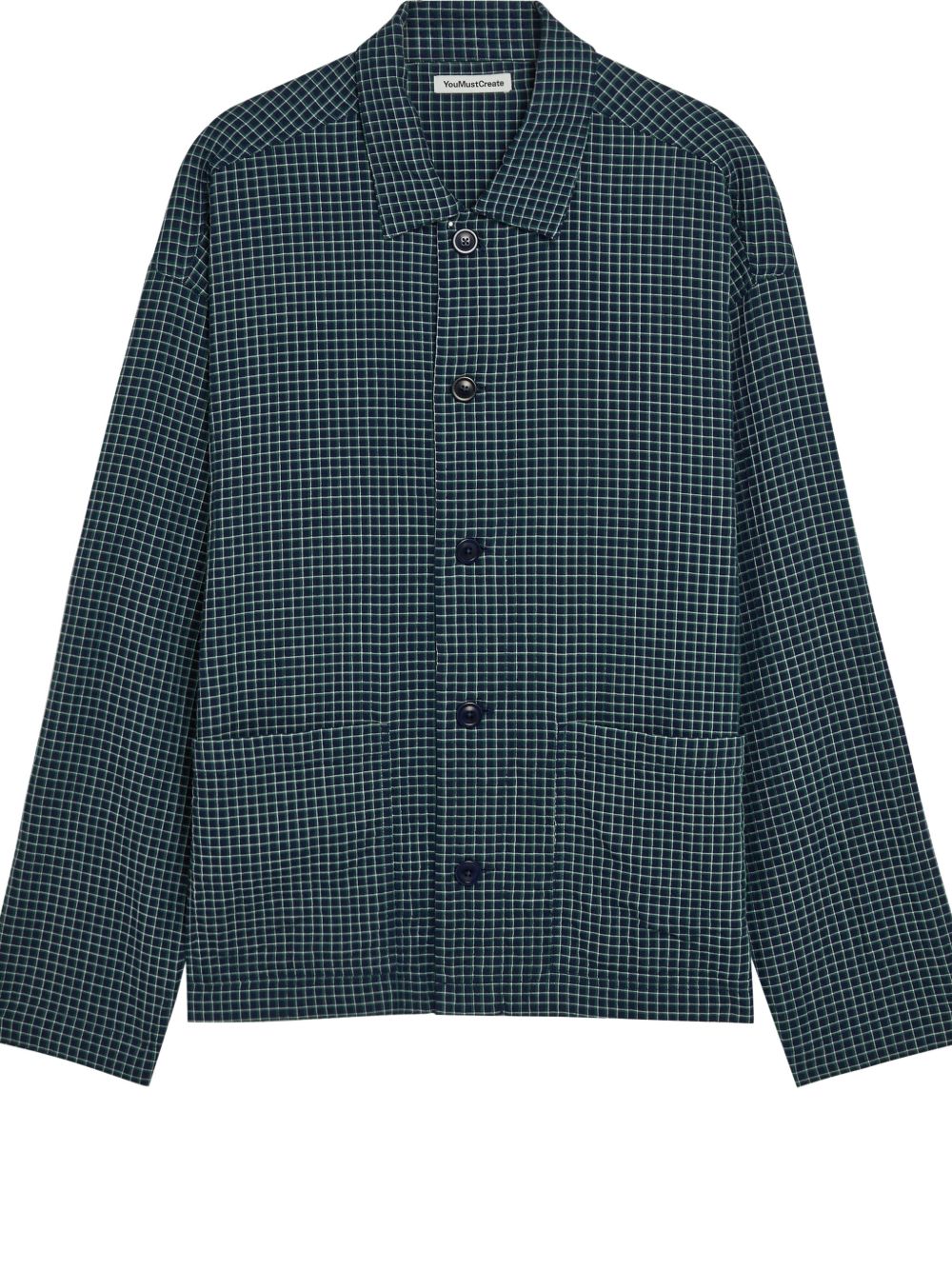 Camicia a quadretti con tasca applicata in blu Ymc - uomo 