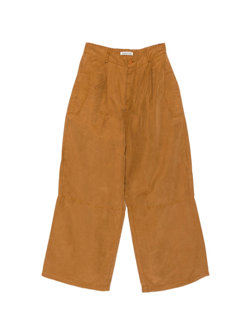 Pantaloni a gamba larga con pieghe in arancione Ymc - uomo 