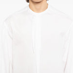 Camicia a maniche lunghe in cotone in bianco Yohji yamamoto - uomo 