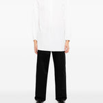 Camicia a maniche lunghe in cotone in bianco Yohji yamamoto - uomo 