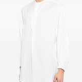 Camicia a maniche lunghe in cotone in bianco Yohji yamamoto - uomo 