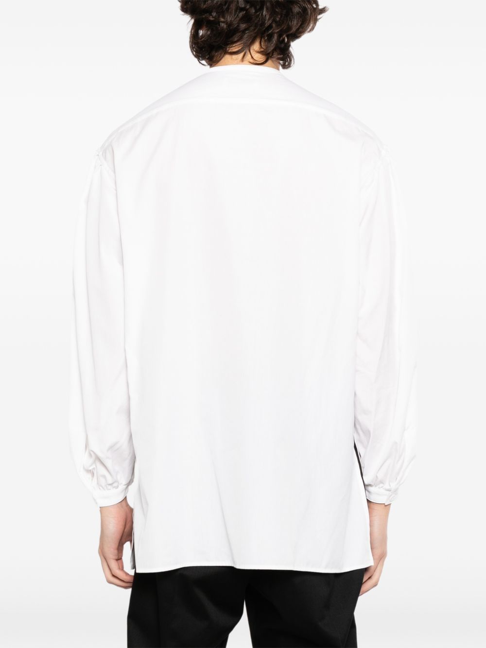Camicia a maniche lunghe in cotone in bianco Yohji yamamoto - uomo 