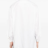Camicia a maniche lunghe in cotone in bianco Yohji yamamoto - uomo 