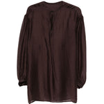 Camicia girocollo in marrone Yohji yamamoto - uomo 