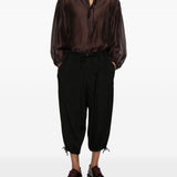 Camicia girocollo in marrone Yohji yamamoto - uomo 