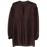 Camicia girocollo in marrone Yohji yamamoto - uomo 