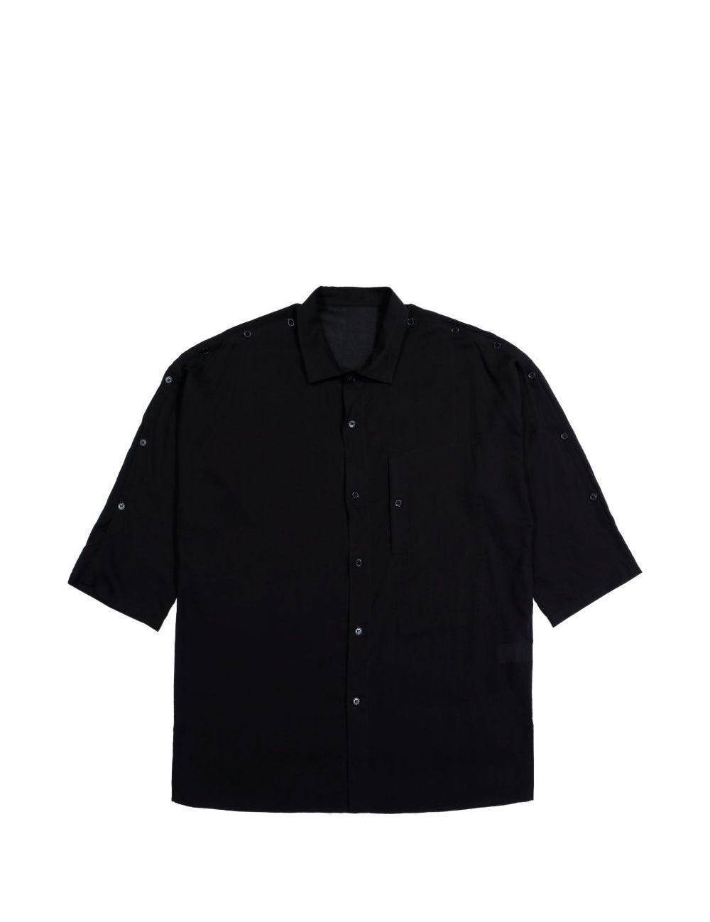 Camicia a maniche corte in nero Yohji yamamoto - uomo 