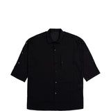Camicia a maniche corte in nero Yohji yamamoto - uomo 