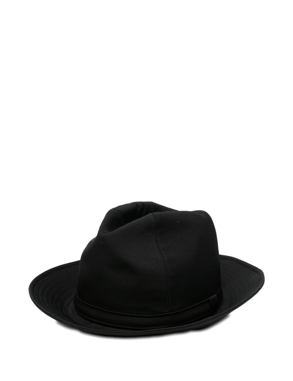 Cappello fedora a tesa larga in nero Yohji yamamoto - uomo 