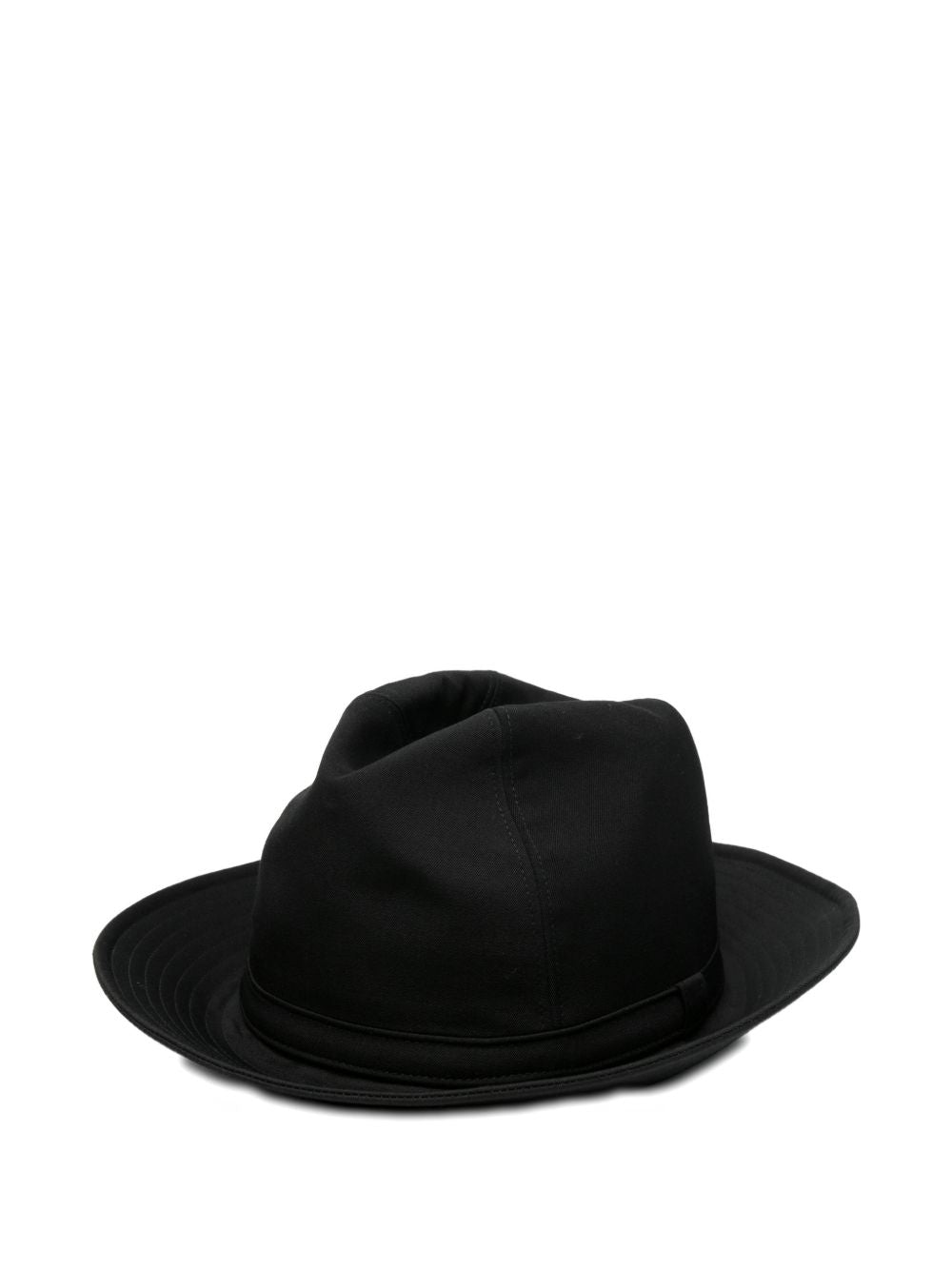 Cappello fedora a tesa larga in nero Yohji yamamoto - uomo 